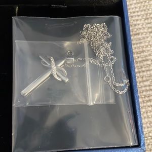 Sterling silver cross necklace.